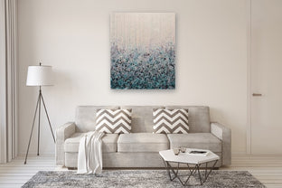 Mauve Teal Splash by Lisa Carney |  In Room View of Artwork 