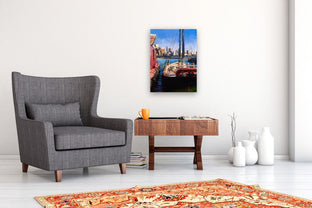 View across the East River by Jonelle Summerfield |  In Room View of Artwork 