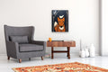 Original art for sale at UGallery.com | Blue Fox by Jaime Ellsworth | $1,025 | acrylic painting | 24' h x 18' w | thumbnail 5