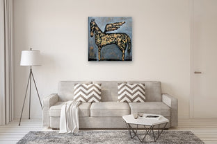 A Humble Horse With Wings Dos by Scott Dykema |  In Room View of Artwork 