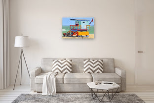 Prime Beachfront Property by John Jaster |  In Room View of Artwork 