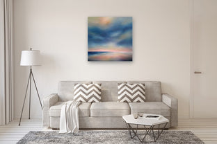 Moody Sky Beach by Nancy Hughes Miller |  In Room View of Artwork 