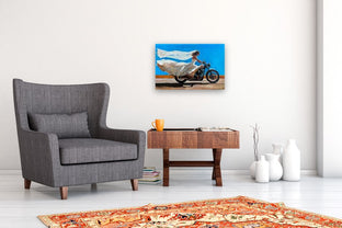 Bike and Train by Keith Thomson |  In Room View of Artwork 