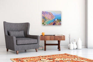 Landscape From Greek Islands, Morning by Suren Nersisyan |  In Room View of Artwork 