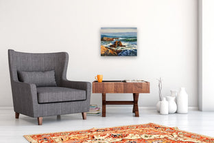 Cayucos Coastline No. 1 by Elizabeth Garat |  In Room View of Artwork 