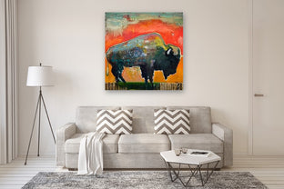 Vibrant Sky Bison by Scott Dykema |  In Room View of Artwork 