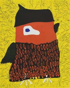 printmaking by Andrea Krnetic Grbic titled Owl