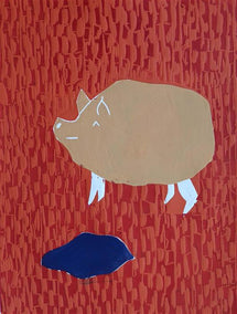 printmaking by Andrea Krnetic Grbic titled Pig