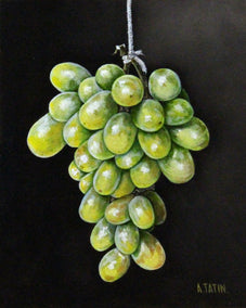 oil painting by Art Tatin titled Green Grapes