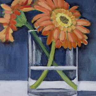 Orange Flowers by Carey Parks |   Closeup View of Artwork 