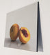 Original art for sale at UGallery.com | Peach and a Half by Daniel Caro | $825 | oil painting | 7.2' h x 9.6' w | thumbnail 2