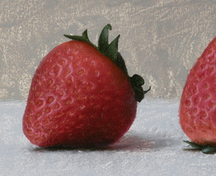 Three Strawberries by Daniel Caro |   Closeup View of Artwork 