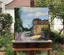 Original art for sale at UGallery.com | Provence: In a Tarascon Alley, a Vignette of Light by Elizabeth Garat | $1,000 | oil painting | 18' h x 18' w | thumbnail 3