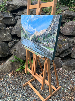 Salmon River Vista by Henry Caserotti |  Side View of Artwork 