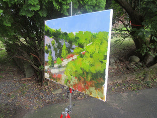 Going through Les Alpilles by Janet Dyer |  Side View of Artwork 