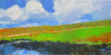 Original art for sale at UGallery.com | Yorkshire Clouds by Janet Dyer | $700 | acrylic painting | 12' h x 24' w | thumbnail 1