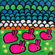 Original art for sale at UGallery.com | Beach Bunnies by Jessica JH Roller | $350 | acrylic painting | 12' h x 12' w | thumbnail 1