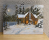 Original art for sale at UGallery.com | End of a Snowy Day by Joanie Ford | $375 | oil painting | 12' h x 16' w | thumbnail 3