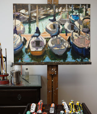 San Sebastian Marina by Jonelle Summerfield |  Side View of Artwork 