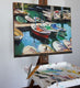 Original art for sale at UGallery.com | San Sebastian Marina II by Jonelle Summerfield | $900 | oil painting | 18' h x 24' w | thumbnail 3