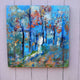 Original art for sale at UGallery.com | Forest Trail by Kip Decker | $2,300 | acrylic painting | 30' h x 30' w | thumbnail 3