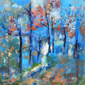 acrylic painting by Kip Decker titled Forest Trail