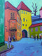 Original art for sale at UGallery.com | Town Square by Laura (Yi Zhen) Chen | $750 | acrylic painting | 20' h x 16' w | thumbnail 4