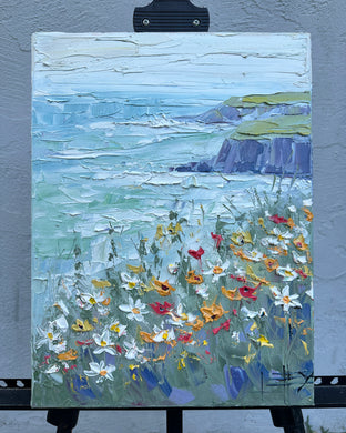 Calm Coastal Blues by Lisa Elley |  Context View of Artwork 