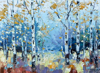 oil painting by Lisa Elley titled Wistful Woods