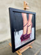Original art for sale at UGallery.com | Louboutin Ditassima (in Burgundy) by Malia Pettit | $1,050 | oil painting | 13.25' h x 13.25' w | thumbnail 2