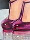 Original art for sale at UGallery.com | Louboutin Ditassima (in Burgundy) by Malia Pettit | $1,050 | oil painting | 13.25' h x 13.25' w | thumbnail 4