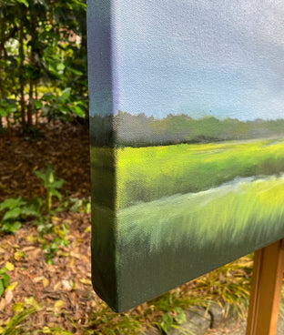 Horizon Marsh Clouds II by Nancy Hughes Miller |  Side View of Artwork 