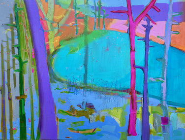 acrylic painting by Peg Belcastro titled Wetlands