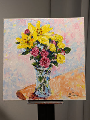 Bright Floral Still Life by Samuel Pretorius |  Context View of Artwork 