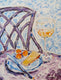 Original art for sale at UGallery.com | Cheese, Apricots and Wine by Samuel Pretorius | $225 | acrylic painting | 14' h x 11' w | thumbnail 1