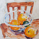 Original art for sale at UGallery.com | Citrus Still Life by Samuel Pretorius | $400 | acrylic painting | 14' h x 14' w | thumbnail 1