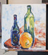 Original art for sale at UGallery.com | Two Bottles and an Orange by Samuel Pretorius | $400 | acrylic painting | 14' h x 14' w | thumbnail 3