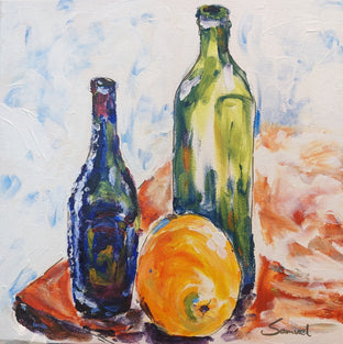 Two Bottles and an Orange by Samuel Pretorius |  Artwork Main Image 