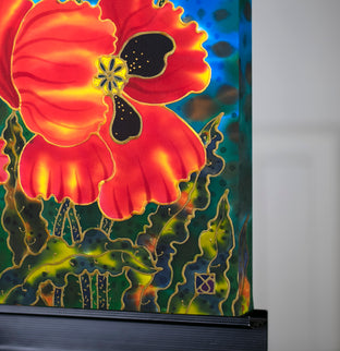 Blooming Poppies by Yelena Sidorova |  Side View of Artwork 