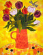 Original art for sale at UGallery.com | Bouquet of Tulips by Yelena Sidorova | $650 | mixed media artwork | 20' h x 16' w | thumbnail 1