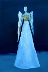 oil painting by Naoko Paluszak titled Blue Angel