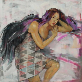 oil painting by Mika Burt titled Inside Out /Purple/