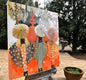 Original art for sale at UGallery.com | The Red Temple by Mary Pratt | $3,600 | oil painting | 48' h x 48' w | thumbnail 2