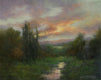 Original art for sale at UGallery.com | Night Is Calling by Gail Greene | $300 | oil painting | 8' h x 10' w | thumbnail 1