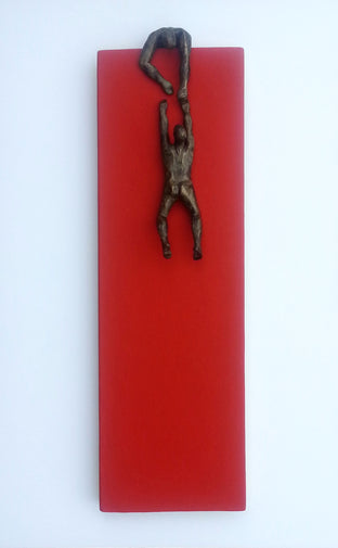 Climbers on Red Rectangle-U2 by Yelitza Diaz |  Artwork Main Image 