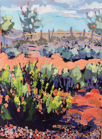 oil painting by Tara Zalewsky-Nease titled Albuquerque Desert