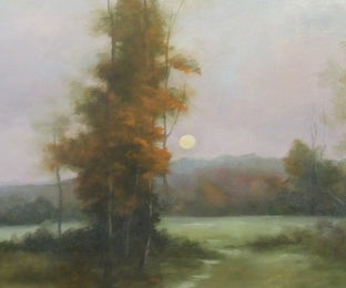 New England Moon by Gail Greene |   Closeup View of Artwork 