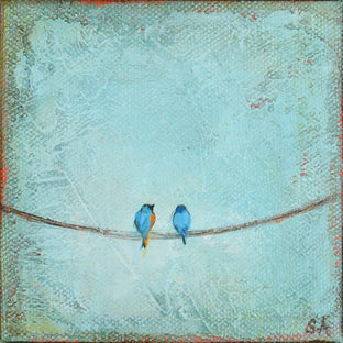 Two Blue Birds by Sally Adams |  Artwork Main Image 