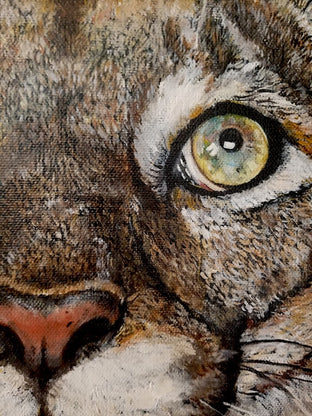 Florida Panther by Jan Fontecchio Perley |   Closeup View of Artwork 