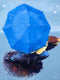 Original art for sale at UGallery.com | Aerial View of Couple under Blue Umbrella in Paris Rain by Warren Keating | $4,275 | oil painting | 48' h x 36' w | thumbnail 1